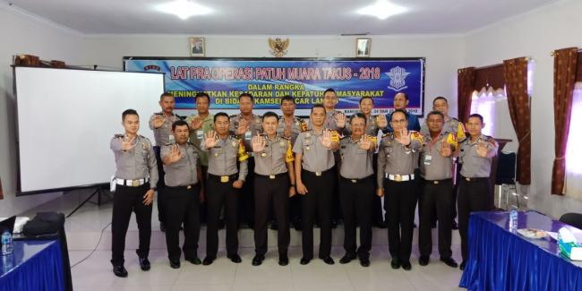 Kapolres Kampar Buka Latihan Pra Operasi (Lat Pra Ops) Patuh Muara Takus 2018
