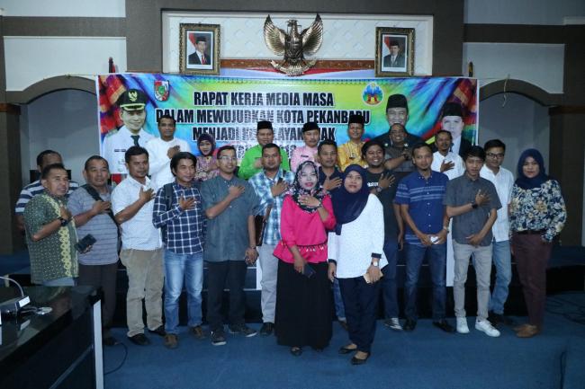Raker Bersama Media Masa, DPPPA Pekanbaru Optimis Raih Predikat KLA Madya