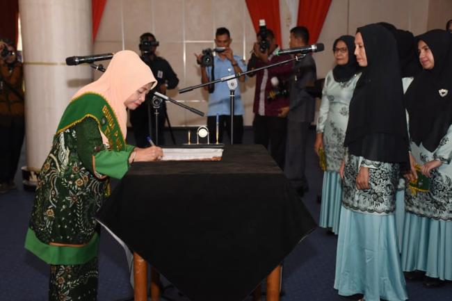 Bunda PAUD Kampar Dilantik Untuk Lima Tahun Kedepan