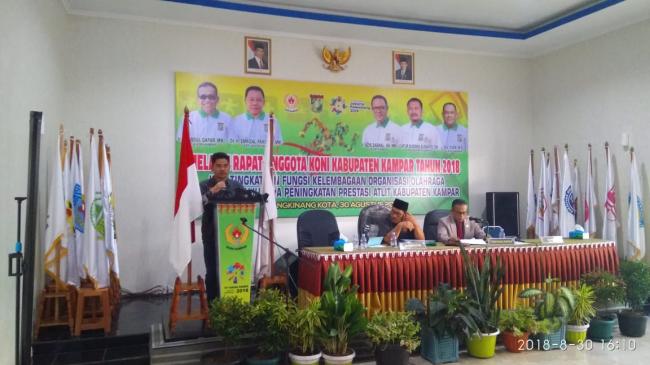 3 Cabor resmi masuk KONI Kampar, 1 Cabor Masih dibentuk Tim Penguji
