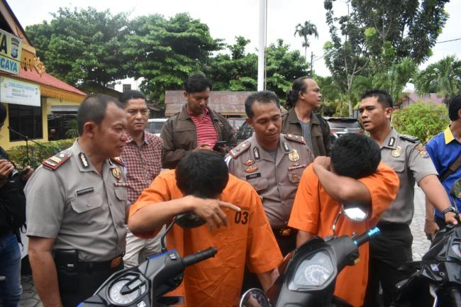Polsek Bukit Raya ungkap 5 pelaku curanmor