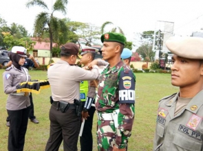 Kapolres Kampar Pimpin Apel Gelar Pasukan Ops Keselamatan Muara Takus 2018