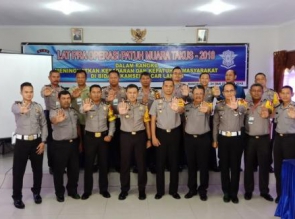 Kapolres Kampar Buka Latihan Pra Operasi (Lat Pra Ops) Patuh Muara Takus 2018