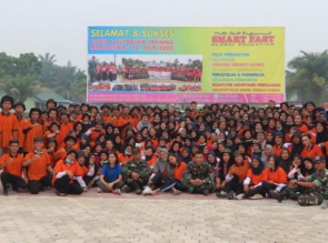 KASDIM 0313/KPR TUTUP PELATIHAN OSPEK OUTBOUND TRAINING MAHASISWA SMARTFAST DI YONIF 132/BS