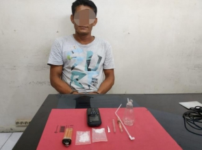 Seorang Pengedar Shabu Ditangkap Resnarkoba Polres Kampar 