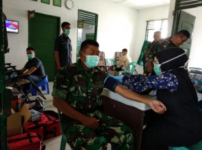 Peduli Dengan Kesehatan Masyarakat, Kodim 0313/Kpr dan Jajaran Gelar kegiatan Donor Darah
