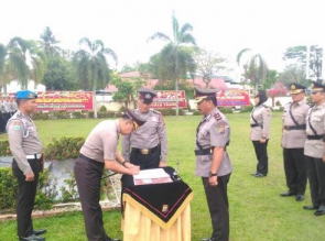 Kapolres Kampar Pimpin Sertijab 3 Pejabat Utama dan 3 Kapolsek Jajaran Polres Kampar 