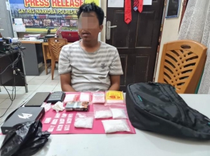 Bandar Narkoba dengan 124 Gram Sabu Ditangkap Resnarkoba Polres Kampar