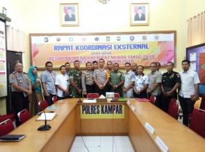 Polres Kampar Gelar Rakor Eksternal Dalam Rangka Ops Ketupat Muara Takus 2018
