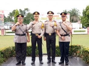 Kapolres Kampar Pimpin Sertijab Kapolsek Kampar Kiri Hilir