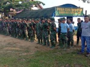 APEL  PAGI SATGAS TMMD KE 105 KODIM 0313/KPR