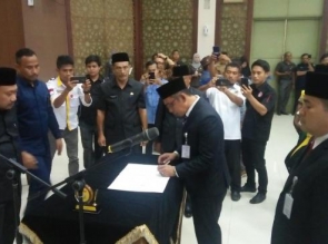Bupati Kampar Lantik Eselon II Sebanyak 19 orang di Aula Perkantoran Bupati