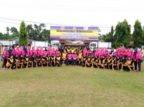 Meriahkan HUT Polwan ke-70 dan HKGB ke-66, Polres Kampar Gelar Olahraga Bersama