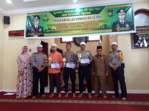 HUT BHAYANGKARA KE-72, POLRESTA PEKANBARU GELAR LOMBA ADZAN, BACA QUR AN DAN CERAMAH AGAMA