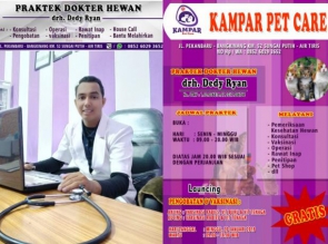 Vaksinasi dan Pengobatan Hewan Gratis Bersama KAMPAR PET CARE, praktek drh. Dedy Ryan