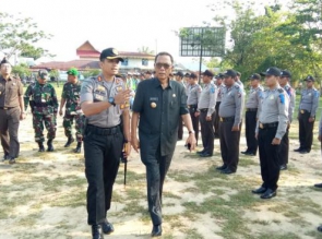 Kapolres Kampar Pimpin Apel Gelar Pasukan Ops Ketupat Muara Takus 2018