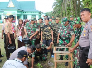 PENGHIJAUAN HARI JUANG TNI - AD TAHUN 2019 KODIM 0313/KPR TANAM POHON 