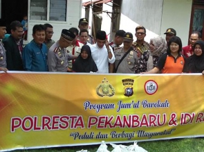 Kapolresta, Jumat Barokah ini dari Niat Hati Kami Berbagi