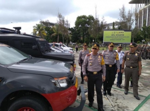 Kapolresta Pekanbaru Pimpin Apel Pengamanan Malam Tahun Baru 2018