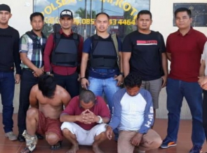 Tim Gabungan Polsek Tapung Hilir dan Opsnal Polres Kampar Ringkus 3 Pelaku Perampokan 