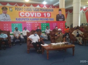 Wakil Ketua Gugus Covid-19 Kampar sampaikan perkembangan, 1 pasien Positif telah sembuh.