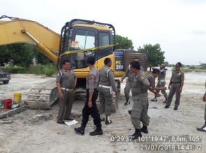 Tim Yustisi Lakukan Penertiban Galian C, Di 3 Kecamatan