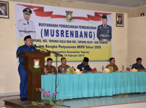 Bupati Kampar Catur Sugeng buka Musrenbang Kecamatan Tapung