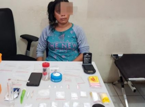 Seorang Wanita Bandar Shabu Asal Kota Pekanbaru Diringkus Resnarkoba Polres Kampar