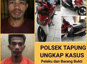 Dua Pelaku Penggelapan Sepeda Motor di Ringkus Polsek Tapung 