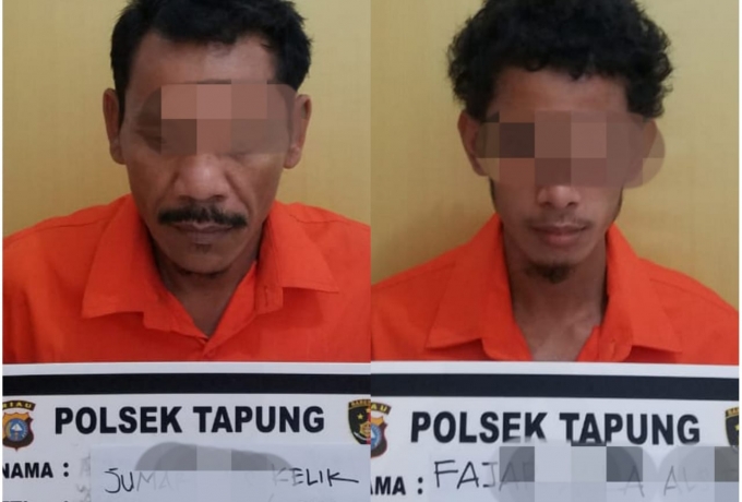 Polsek Tapung Tangkap  Dua Pelaku Curanmor Beberapa Jam Setelah Kejadian