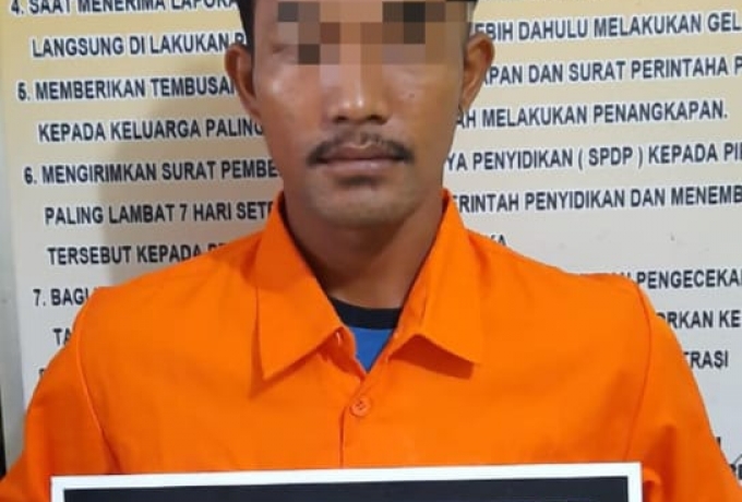 Unit Reskrim Polsek Tapung Amankan Pelaku Pembacokan di Desa Karya Indah