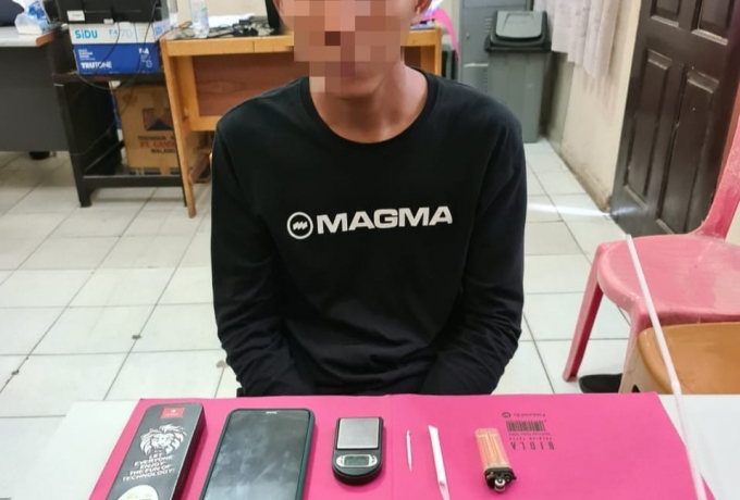 Resnarkoba Polres Kampar Tangkap Pengedar Shabu di Desa Padang Mutung Kampar