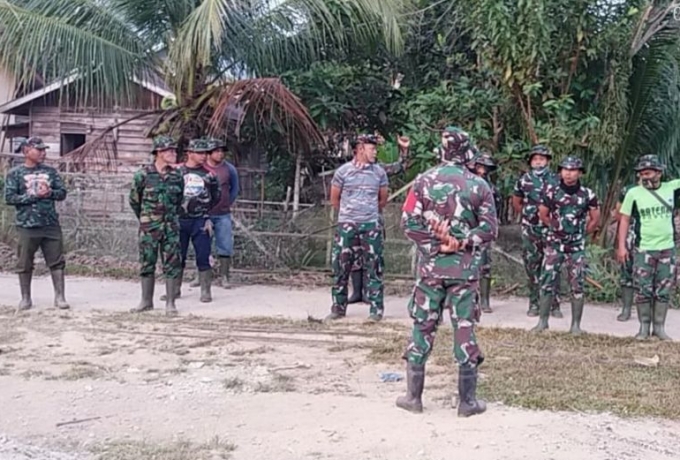 Satgas TMMD 110 Kodim 0313/Kpr Melaksanakan Apel Pagi Sebelum Beraktivitas