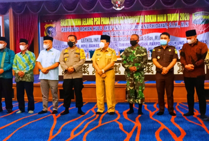 Menjelang PSU, Kapolres Rohul Bersama Dandim 0313/KPR Deklarasi Jaga Kamtibmas