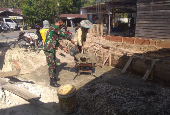 Warga Dusun Sumber Sari Kep. Suak Temenggung apresiasi giat TMMD.