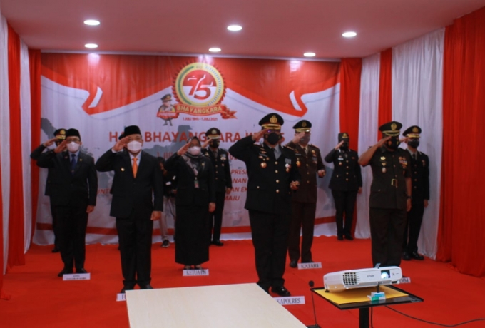 Wabup Siak Husni Ucapkan Selamat Hari Bhayangkara ke 75 kepada Polres Siak