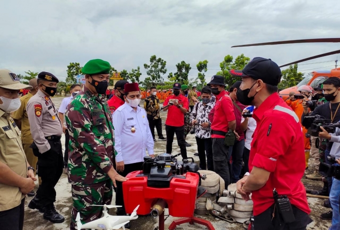 Kasrem 031/WB Pimpin Apel Siaga Karhutlah 2021 di Pelalawan 
