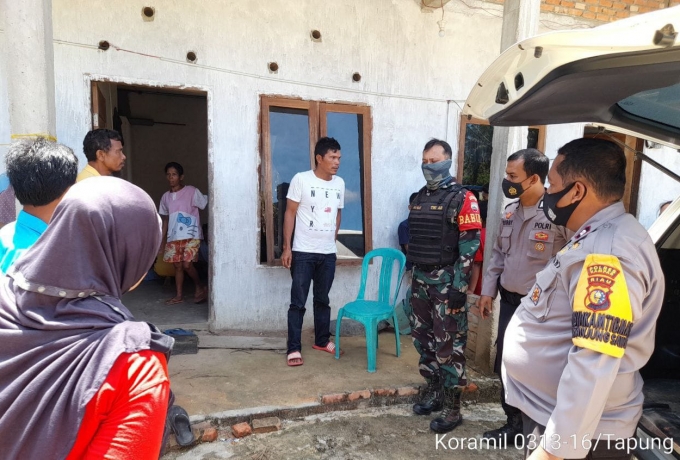 Warga Binaannya Gantung Diri, Babinsa Koramil 16/Tapung Datangi Lokasi Kejadian