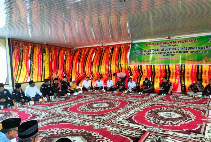 Kejari Kampar Sosialisasikan Kampung Restorative Justice Kepada Tokoh Adat