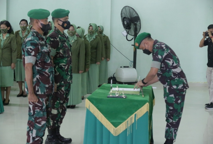 Komandan Kodim 0313/KPR Pimpin Sertijab Danramil 05/Kampar Kiri