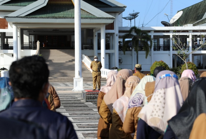 Pemkab Siak Gelar apel perdana setelah libur lebaran
