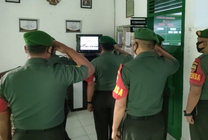 Koramil 08/Tandun Peringati Hari Lahir Pancasila secara Virtual