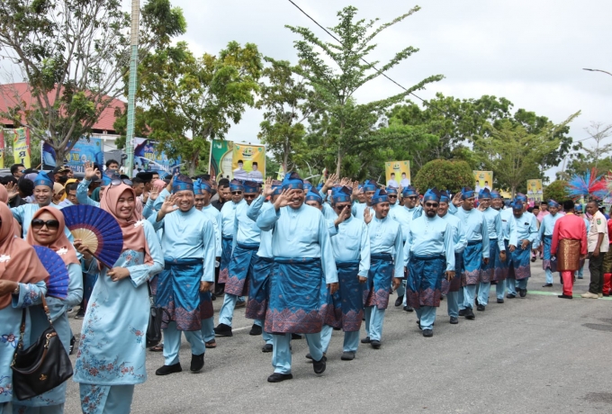 Pawai Ta'aruf Siak di MTQ Riau di Rohil, Tampilkan Meghrib Mengaji dan Tema Kesultanan Siak