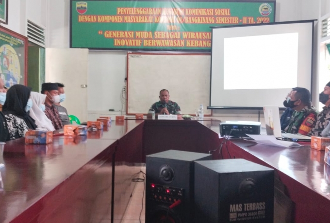 Pererat Silahturahmi, Koramil 01/Bkn Gelar Komsos Dengan Komponen Masyarakat