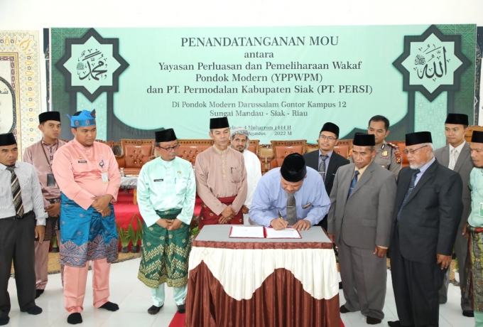 MoU Bangun Kebun Sawit, Pemkab Siak Dorong Kemandirian Pondok Pesantren