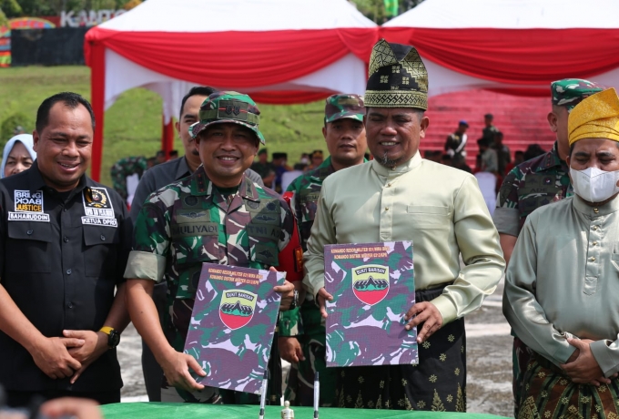 Bupati H.Zukri Resmi Buka TMMD ke- 115 Kodim 0313/KPR di Wilayah Kabupaten Pelalawan