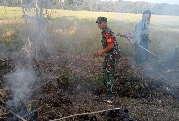 Bersama Warga Sekitar Babinsa Desa Sipunguk Laksanakan Goro Bersama