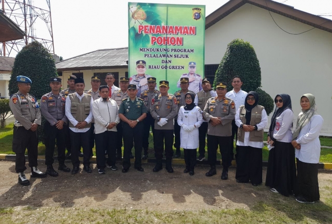 Danramil 04/Pkl Kuras Menghadiri Giat Kunker Kapolres Pelalawan
