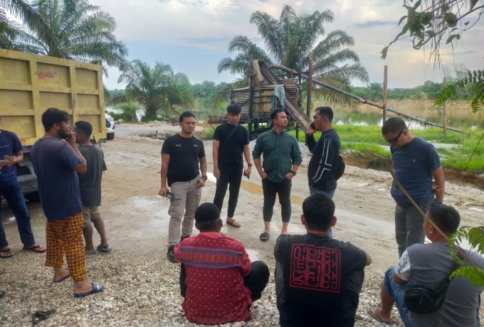 Kapolres Kampar Pimpin Langsung Razia Gabungan ke Lokasi Diduga Penambangan Ilegal
