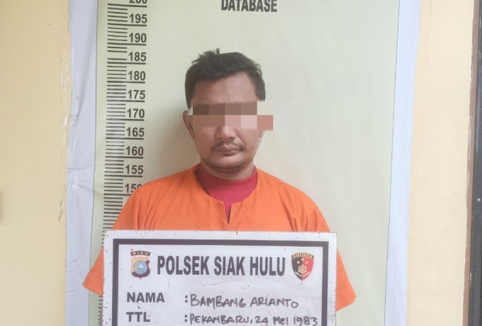 Modus Pinjam Motor Lalu di Gadaikan, Kini Pelaku Sudah Mendekam di Sel Tahanan Polsek Siak Hulu